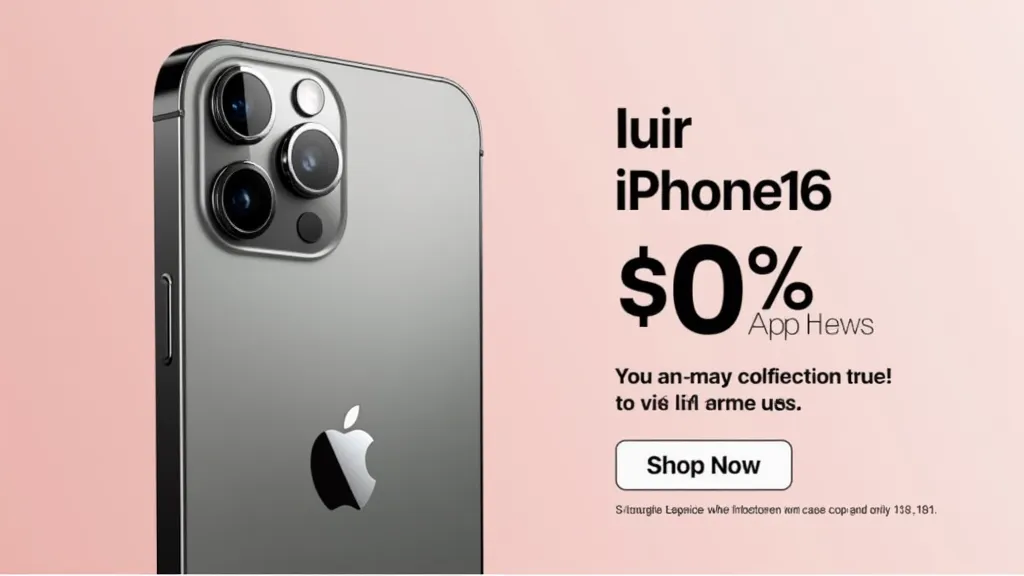 Get iPhone 16 with low-price Down Payment Today